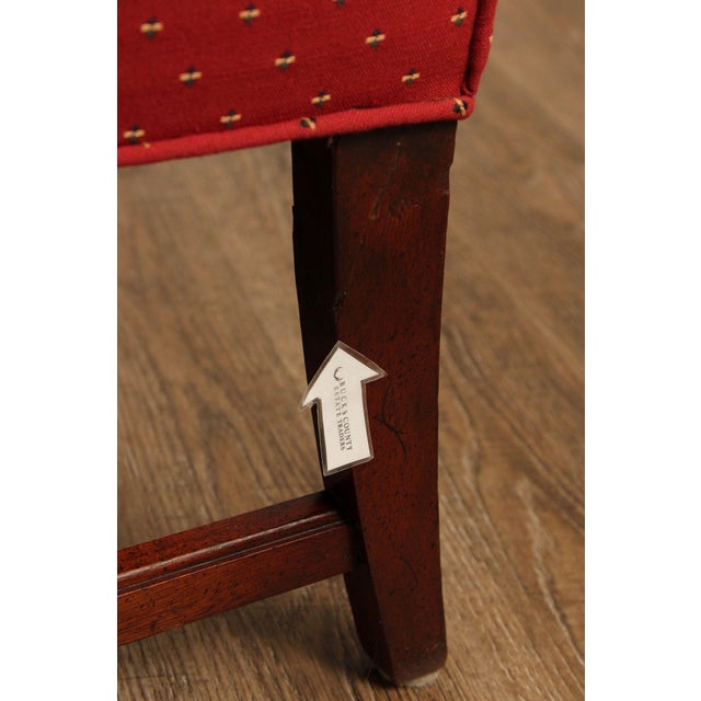 Georgian Style Upholstered Mahogany Loveseat For Sale - Image 17 of 18
