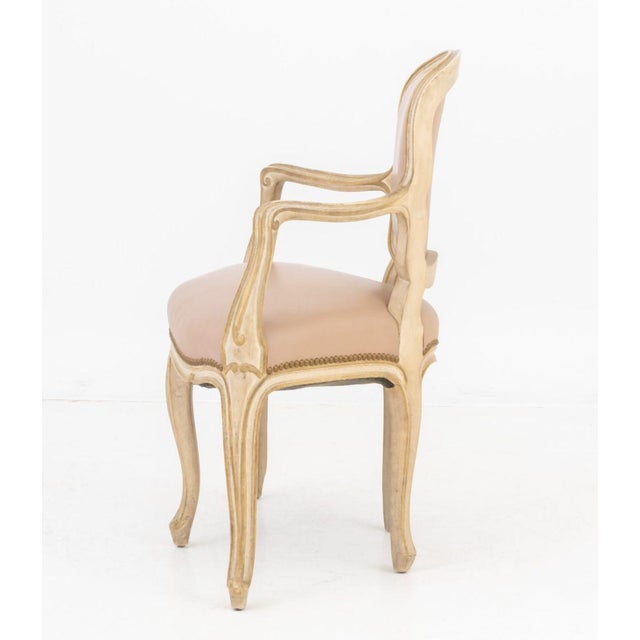 Louis XVI Style White Painted Fauteuil For Sale In New York - Image 6 of 7