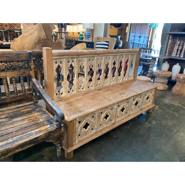 Mid 20th Century Vintage Old India Church Bench For Sale - Image 16 of 16
