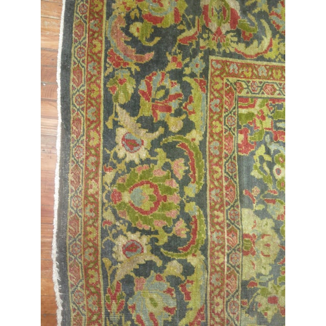 Green 19th Century Sultanabad Carpet Attributed to Ziegler and Co - 12'2" x 14'9" For Sale - Image 13 of 18