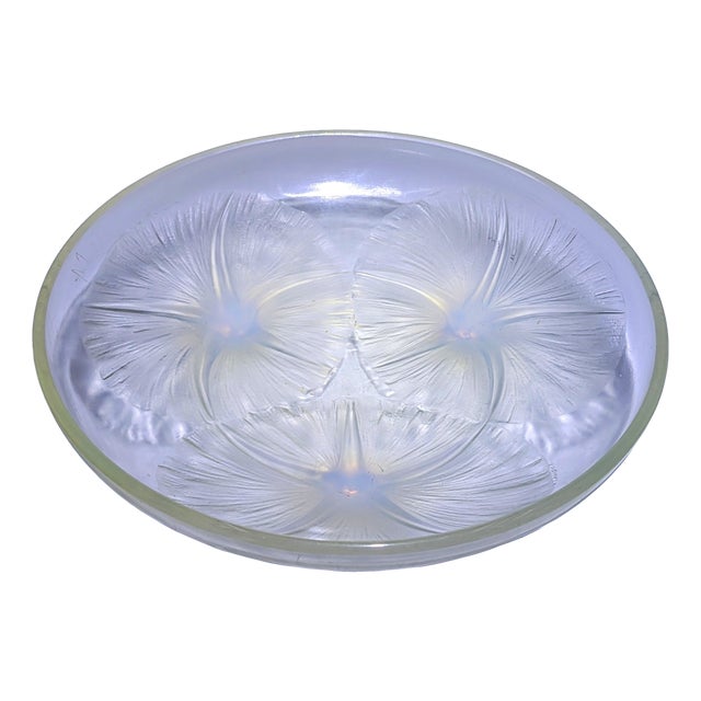 Vintage Opalescent Glass Bowl by René Lalique, 1920s For Sale