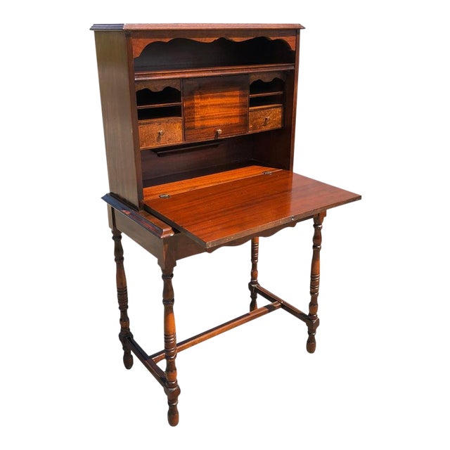 Antique Early American Maple Drop Front Secretary Desk Chairish