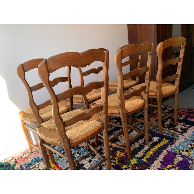 Antique French Dining Chairs With Rush Seats— Set of 6 Chairish