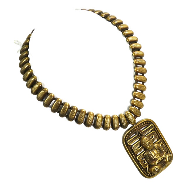Vintage Designer Joseff of Hollywood Asian Necklace 1940s For Sale