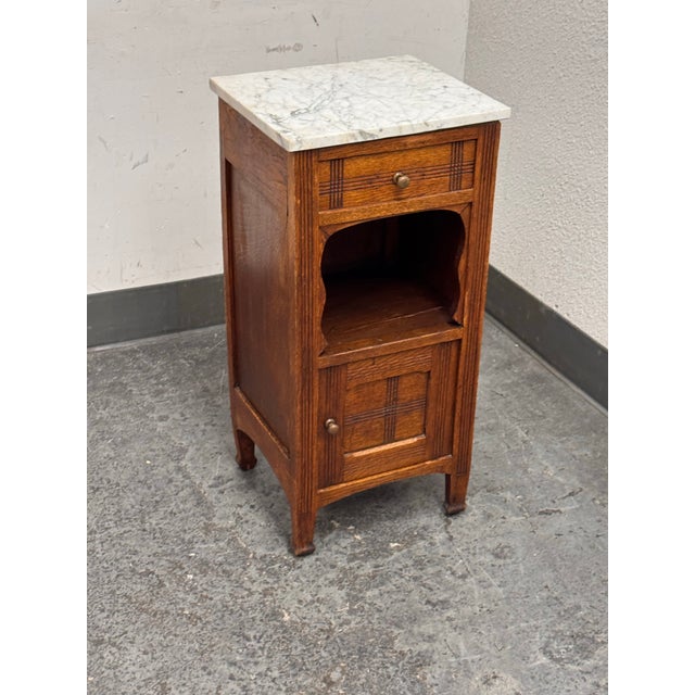 French Art Deco Oak Side Table, Antique For Sale - Image 12 of 12