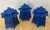 1970s Three Vintage Blue Chinoiserie Asian Cast Iron Pagoda Laterns - a Set For Sale - Image 5 of 8