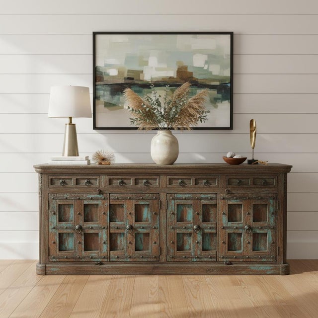 Dimensions: 93" W x 20" D x 41" H Make a bold statement with this extra-long farmhouse sideboard, beautifully crafted from...