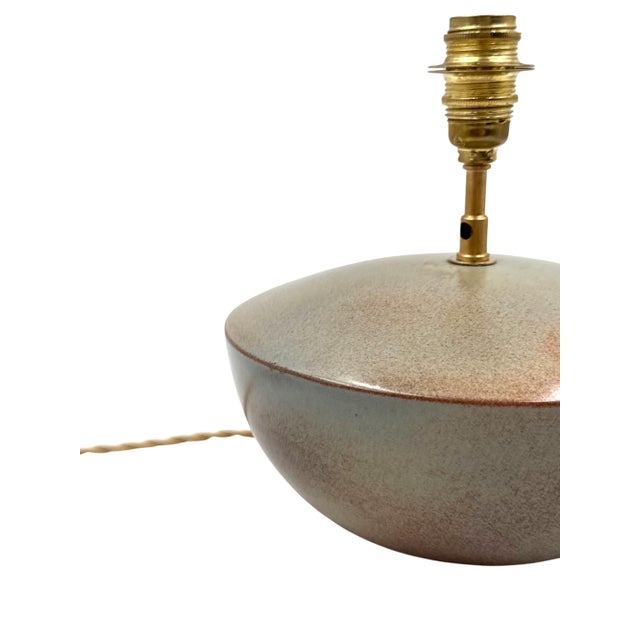 Mid-Century Modern Green Ceramic Lamp Base from Alain di Bin, France, 1960s For Sale - Image 12 of 17