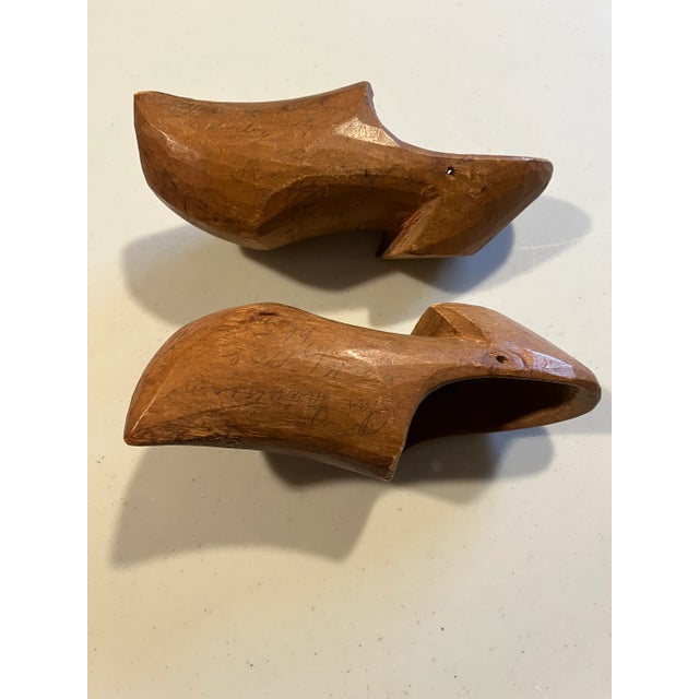 Rustic Early 20th Century Childs Swedish Wooden Shoes - Clogs, Trasko For Sale - Image 3 of 12