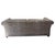 Modern Cut Velvet Cream & Taupe Sofa For Sale - Image 3 of 3