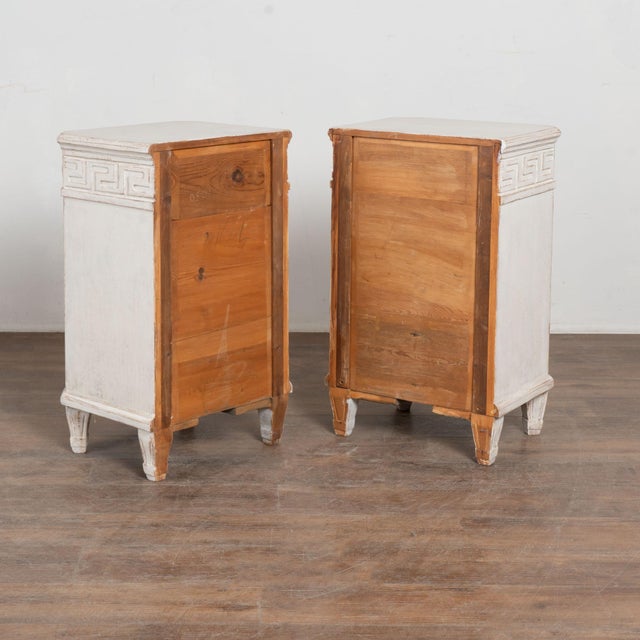 Early 20th Century Swedish White Nightstands, Pair For Sale - Image 12 of 12