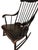American Antique Black Rocking Chair, 19th Century For Sale - Image 3 of 10