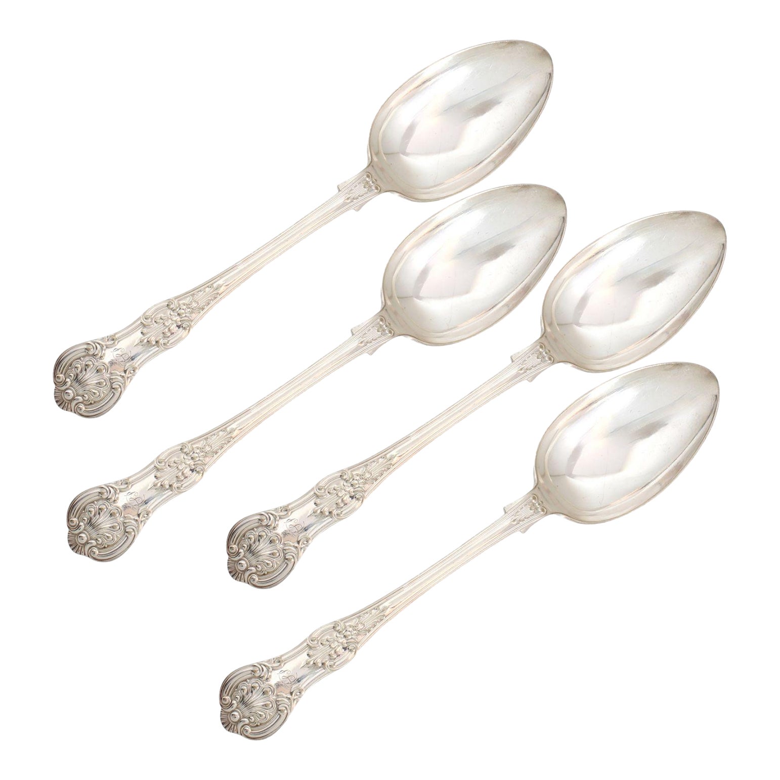 Early 20th Century English Kings Pattern Serving Spoons- Set of 4 ...