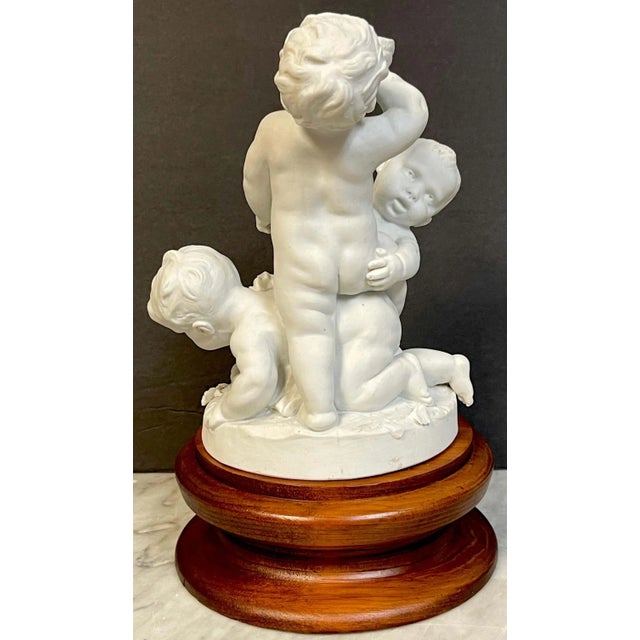 19th Century Sevres Biscuit Group of Three Frolicking Puttos For Sale - Image 10 of 13