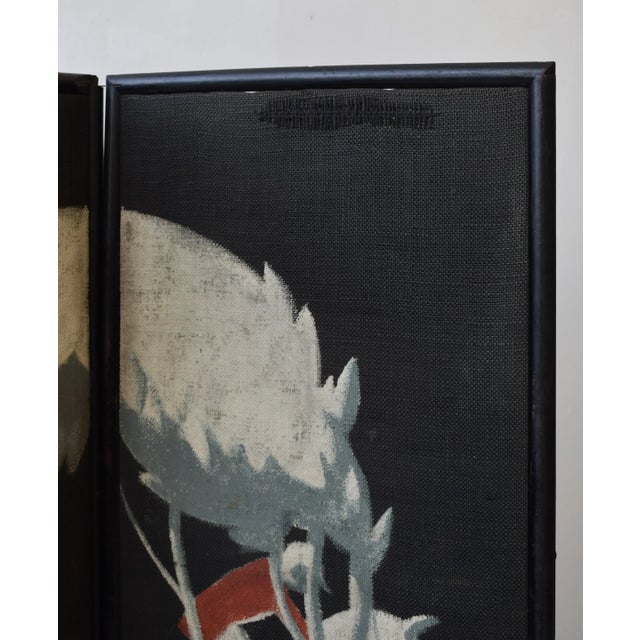 Art Deco Trifold Screen With Hand-Painted Scenic Fox Hunting Motif, Circa 1920s For Sale - Image 14 of 18
