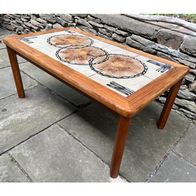 Vintage Danish Mod Tile Coffee Table Poul H. Poulsen for Mobler | Chairish