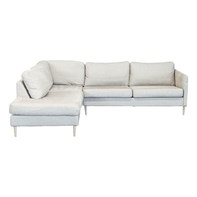 BoConcept Cream Sectional Sofa With Chaise For Sale