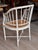 Set of Four Regency Style White Painted Faux Bamboo Armchairs With Cane Seats For Sale - Image 9 of 13