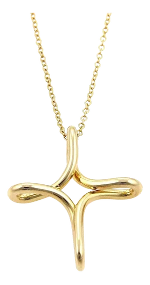 Tiffany & Co. Elsa Peretti Infinity 18k Yellow Gold Cross Pendant