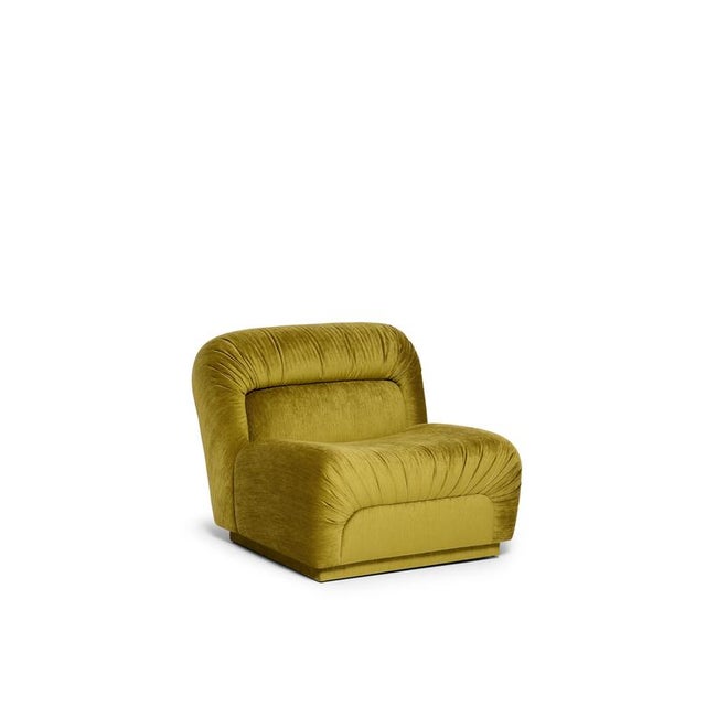 Camille armchair by munna dimensions: d 97 x w 83 x h 75 cm. Sh: 41 cm. Materials: wood, foam, and upholstery. Finish:...