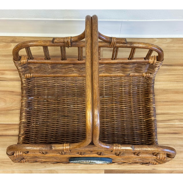 Mid-Century Modern Vintage Bentwood Basket For Sale - Image 3 of 9