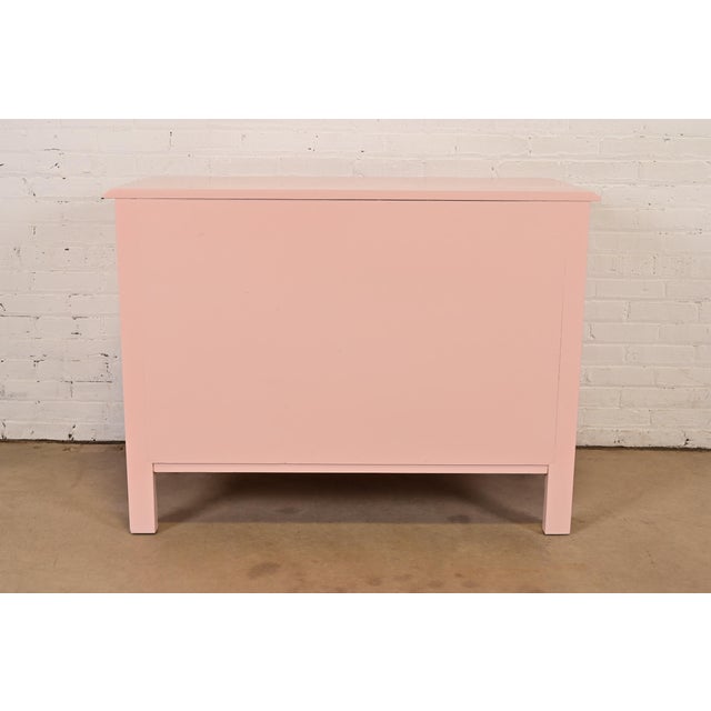 Bodart French Provincial Louis XV Pink Lacquered Dresser Chest, Newly Refinished For Sale - Image 9 of 10