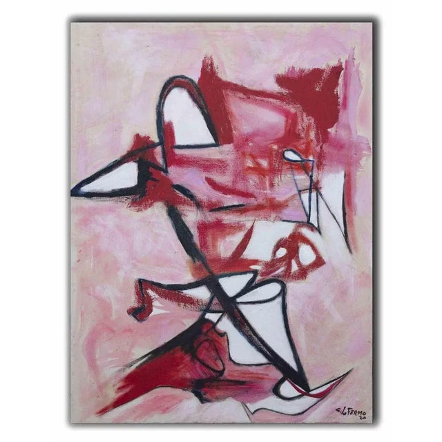 Giorgio Lo Fermo, Abstract Composition, Original Oil on Canvas, 2020 For Sale - Image 3 of 6