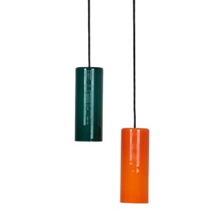 Danish Handmade Glass Pendants from Nordisk Solar Compagni, 1960s, Set of 2 For Sale