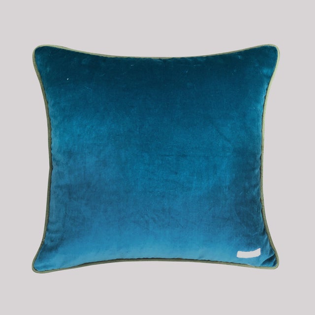 Transform your living room sofa or bedroom decor with this exquisite embroidered velvet pillow featuring a stunning...