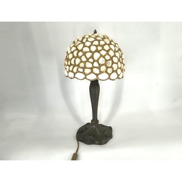 Metal Vintage Sea Shell Table Lamp, 1970s For Sale - Image 7 of 9