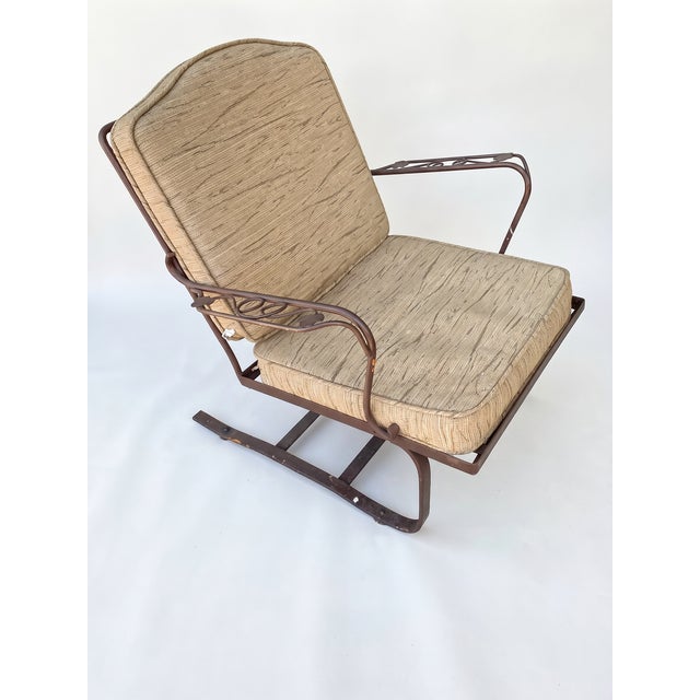 American Vintage Woodard Wrought Iron Garden Suite, Ivy Leaf & Vine Pattern, Circa 1950s–60s For Sale - Image 3 of 6