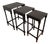 Vintage Set of 3 Barley Twist Walnut Nesting Side Tables, English 1940s For Sale