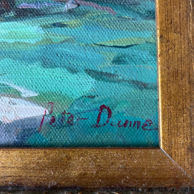 Impressionist 1980’s Vintage Impressionist Pete Dunne Australian Landscape Painting Ornate Frame For Sale - Image 3 of 5