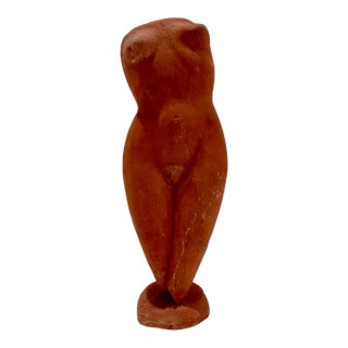1960s Larry Mohr Terracota Female Torso Sculpture Signed From Artist Estate For Sale