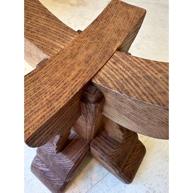 Vintage 1970’s Carved Wood Plinth For Sale - Image 11 of 13