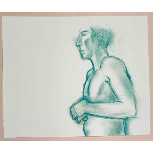 Figure of a male on heavy paper from the estate of Northwest School artist Neil Meitzler (1930 - 2009). Unsigned, estate...