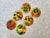 Plastic 1960s Mod Floral Plastic Coasters - Set of 6 For Sale - Image 7 of 7