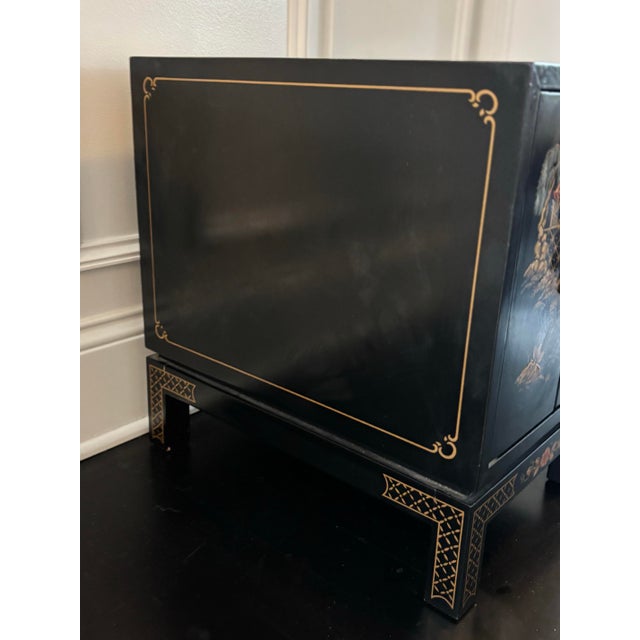 Wood Chinoiserie Style Accent Table/Cabinet For Sale - Image 7 of 11