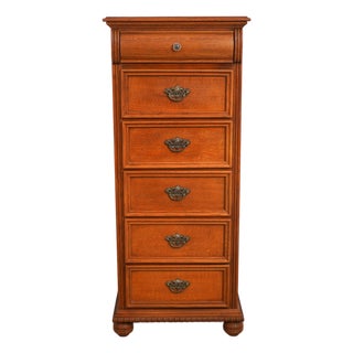 Lexington Oak Victorian Mansion 6 Drawer Lingerie Chest Semainier For Sale