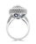 Ceylon Blue Sapphire and Diamond 18 Karat White Gold Cocktail Love Ring For Sale - Image 4 of 8