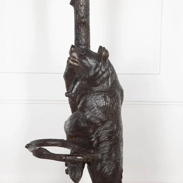 Antique Carved Bear Hall Stand, 1880 For Sale - Image 3 of 18