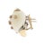 A pair of 14k gold earrings featuring natural seashells and round white cultured pearls. The design includes intricate...
