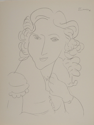 Henri Matisse, Femme souriante, Lithograph