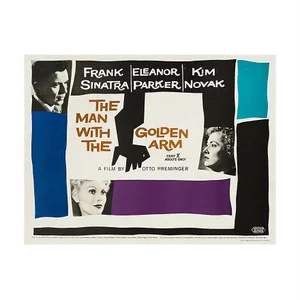 The Man with the Golden Arm Original Movie Poster by Saul Bass, British, 1956
