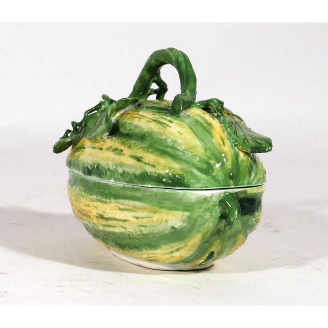 Meissen Porcelain 18th Century Tromp l'Oeil Tureen in the Form of a Melon For Sale - Image 10 of 16