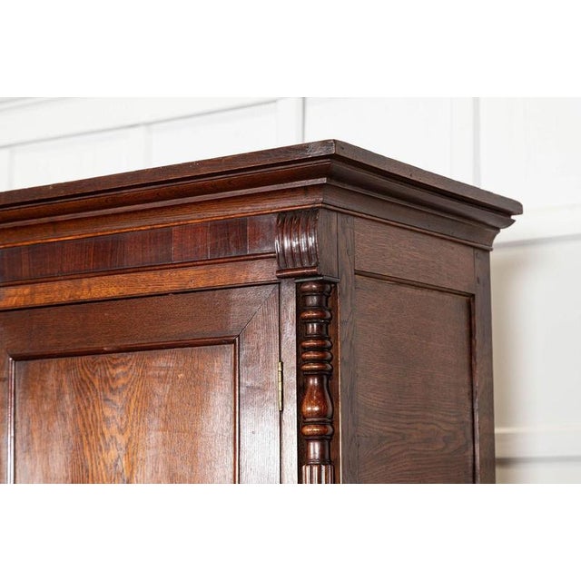 Large 19th Century English Georgian Oak Housekeepers Cupboard, 1820 For Sale - Image 10 of 18