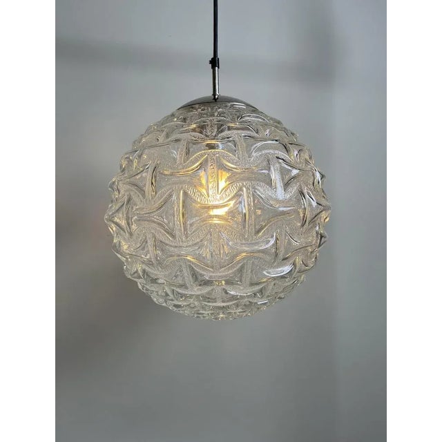 Glass Globe Pendant Lamp from Doria Leuchten, 1960s For Sale - Image 6 of 11