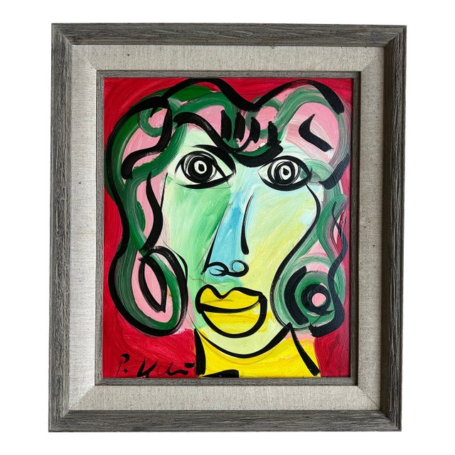 Peter Keil Abstract Portrait Painting For Sale
