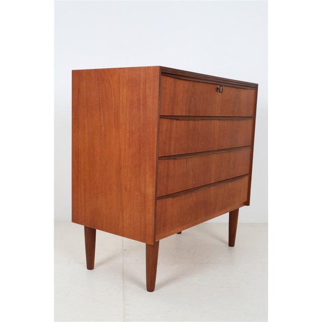 Wood Mid-Century Danish Teak Chest of Drawers, 1960s For Sale - Image 7 of 15