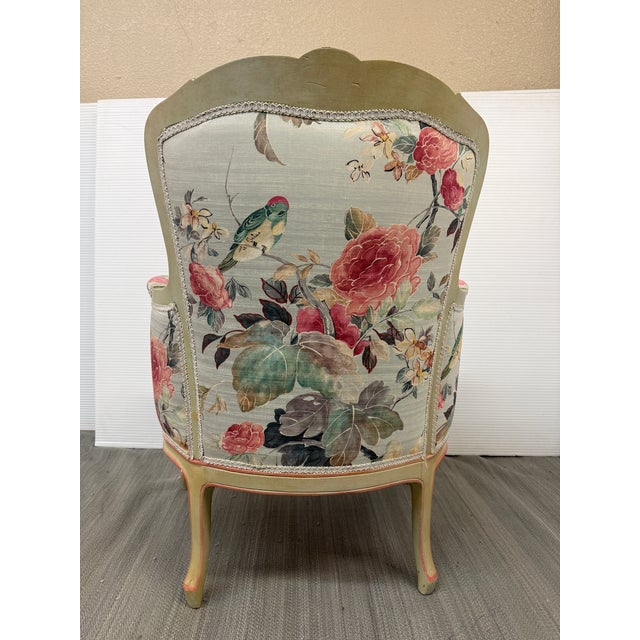French Louis XV Bergere Chair, Gilded For Sale - Image 10 of 12